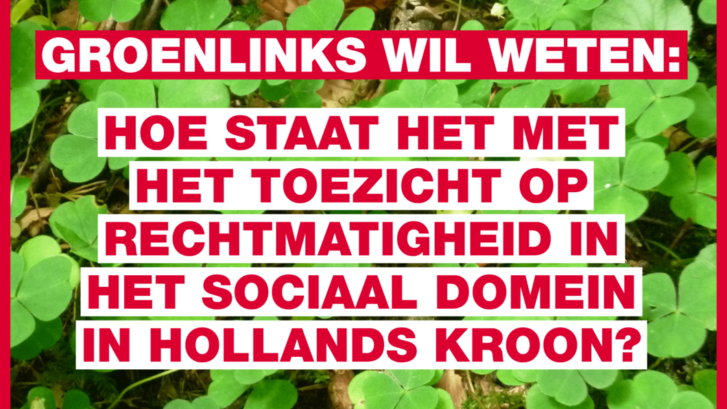 GroenLinks, vragen toezicht sociaal domein